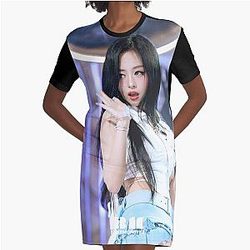 AHYEON FOREVER LIKE THAT SHEESH Babymonster Graphic T-Shirt Dress