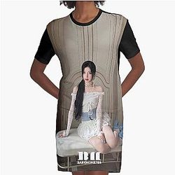 ASA FOREVER LIKE THAT SHEESH Babymonster Graphic T-Shirt Dress