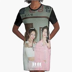 RAMI RUKA PHARITA AHYEON FOREVER LIKE THAT SHEESH Babymonster Graphic T-Shirt Dress