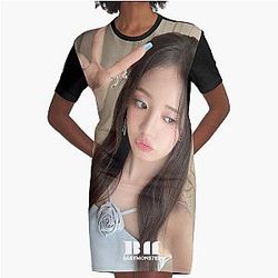 RORA FOREVER LIKE THAT SHEESH Babymonster Graphic T-Shirt Dress
