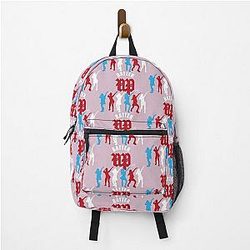 Silhouette design of the babymonster group in the batter up era Backpack