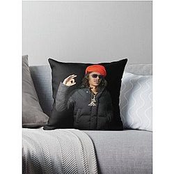 Babytron In The Studio Turban Posing Throw Pillow