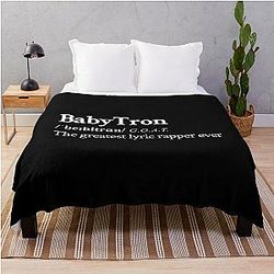 Babytron Underground Hip Hop Rap  Greatest lyric rapper alive Black Throw Blanket