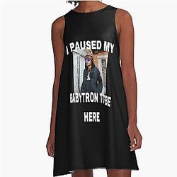 BabyTron I Paused My Baby Smoove C  A-Line Dress