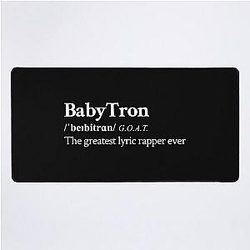 Babytron Underground Hip Hop Rap  Greatest lyric rapper alive Black Desk Mat