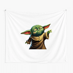 Baby Yoda Mando Loyal protector Baby Yoda Tapestries