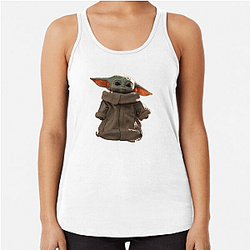 Baby Yoda Wisdom Silent power Baby Yoda Tank Tops