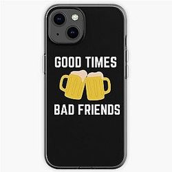 Good Times Bad Friends Retro Mens Boys iPhone Soft Case Official Merch RB1111