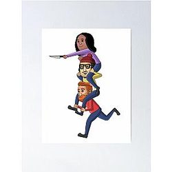 BAD FRIENDS PODCAST - Bad Friends Rudy Bobby Poster Official Merch