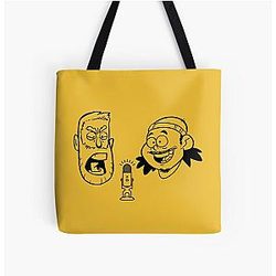 BAD FRIENDS PODCAST - BOBBY LEE - ANDREW SANTINO All Over Print Tote Bag Official Merch RB1111