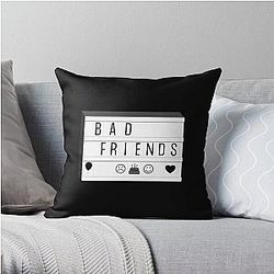 Bad Friends Pillows - Bad Friends Throw Pillow Cover