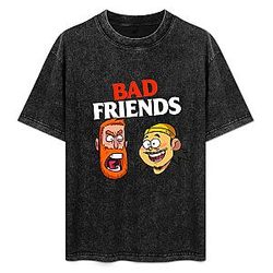 Style Casual PTTT1706 Washed  Bad Friends T-Shirts