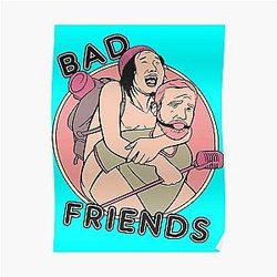 Bad Friends Posters - Bad Friends Piggyback Decor Wall Poster