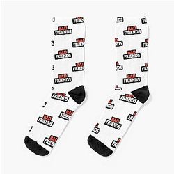 Bad Friends Socks - Bad Friends Podcast Logo Pattern Printed Sock