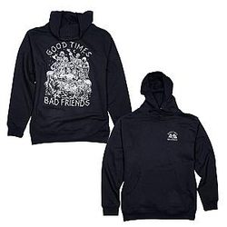 Bad Friends Hoodies - Good Times Bad Friends Skull Version Pullover Hoodie