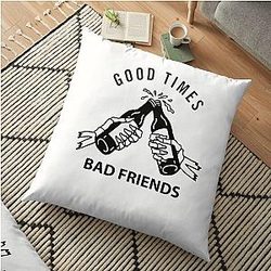 Bad Friends Pillows - Bad Friends Floor Pillow Cover