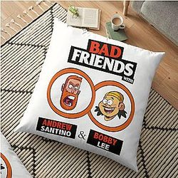 Bad Friends Pillows - Bobby Lee & Andrew Santino Floor Pillow Cover
