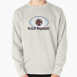 Bad Bunny Sweatshirts -  Bad Bunny EYES Pullover Sweatshirt