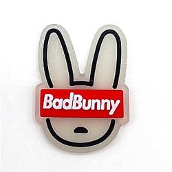Cartoon Singer Bad Bunny Croc Charm Print Accessory