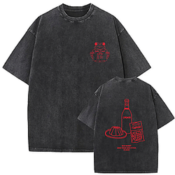 Washed Vintage World Tour 2026 Red Meals DTMF DTNK2403 Bad Bunny T-Shirts