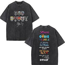Washed Vintage World Tour 2026 X100Pre DTMF DTNK2403 Bad Bunny T-Shirts