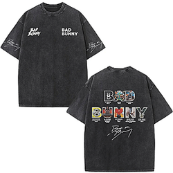 Washed Vintage World Tour 2026 Two Sides Sign DTMF DTNK2403 Bad Bunny T-Shirts