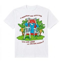Take A Photo With Him DTNK0704 White Bad Bunny T-Shirts