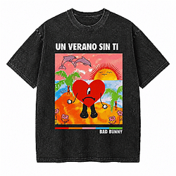 Super Bowl LX Glitch Bunny DTNK2406 Washed Bad Bunny T-Shirts