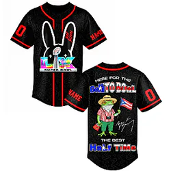Super Bowl Half Time Show 2026 DTNK2007 Bad Bunny Baseball Jersey