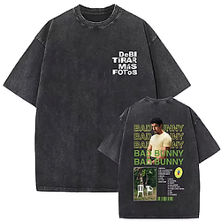 Track List  DeBi TiRAR MaS FOToS DTNK2407 Washed Bad Bunny T-Shirts