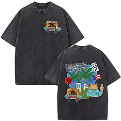 Beach And Casino DTNK0908 Washed Bad Bunny T-Shirts