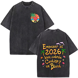 Empezar 2026 DTNK0908 Washed Bad Bunny T-Shirts