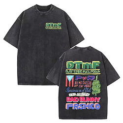 Frshco DTMF 2026 DTNK2408 Washed Bad Bunny T-Shirts