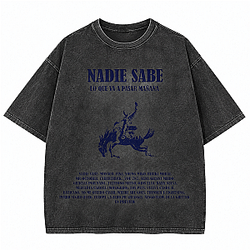 Nadie Sabe Lo Que Va A Pasar Manana LA1209 Bad Bunny Wash T-Shirts