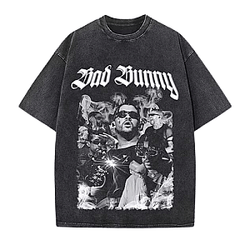 Mix Concerts DTNK1409 Washed Bad Bunny T-Shirts