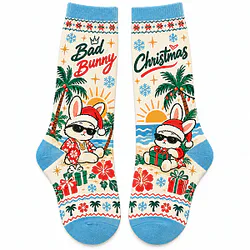 Chilling DK1310 Christmas  Bad Bunny Socks