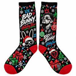 On This Christmas DK1310 Bad Bunny Socks