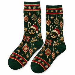 Debí Tirar Más Fotos Christmas Holiday DTNK2210 Bad Bunny Socks