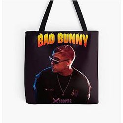 Bad Bunny Bags - X100 Pre Bad Bunny Tour 2019 Bedakan All Over Print Tote Bag