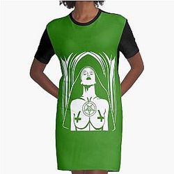 Satanische non Bad Religion Graphic T-Shirt Dress