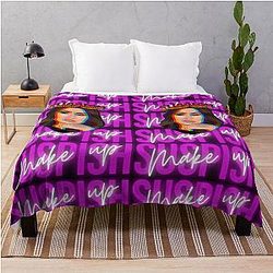 Bailey Sarian Makeup Tshirt - Bailey Sarian Skull Sticker Throw Blanket RB1608
