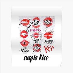Bailey Sarian Suspish kiss Poster RB1608