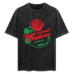 Make Good Choices PTTT1106 Washed  Bailey Sarian T-Shirt