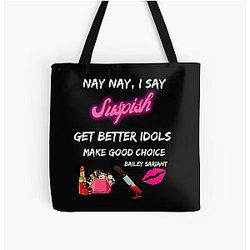 Bailey Sarian Make Up Tshirt All Over Print Tote Bag RB1608