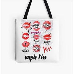 Bailey Sarian Suspish kiss All Over Print Tote Bag RB1608