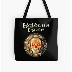 Baldur Gate Skeleton Game All Over Print Tote Bag
