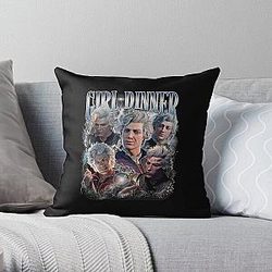 Astarion Baldurs Gate 3 Girl Dinner Vintage Throw Pillow