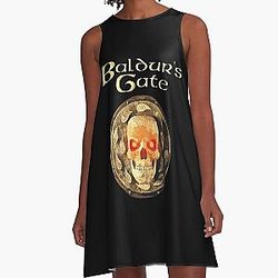 Baldur Gate Skeleton Game A-Line Dress
