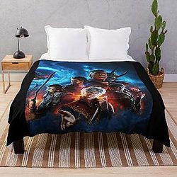 baldurs gate 3 game, baldurs gate iii  BOOOOOM Throw Blanket