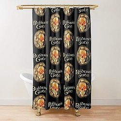 Baldur Gate Skeleton Game Shower Curtain